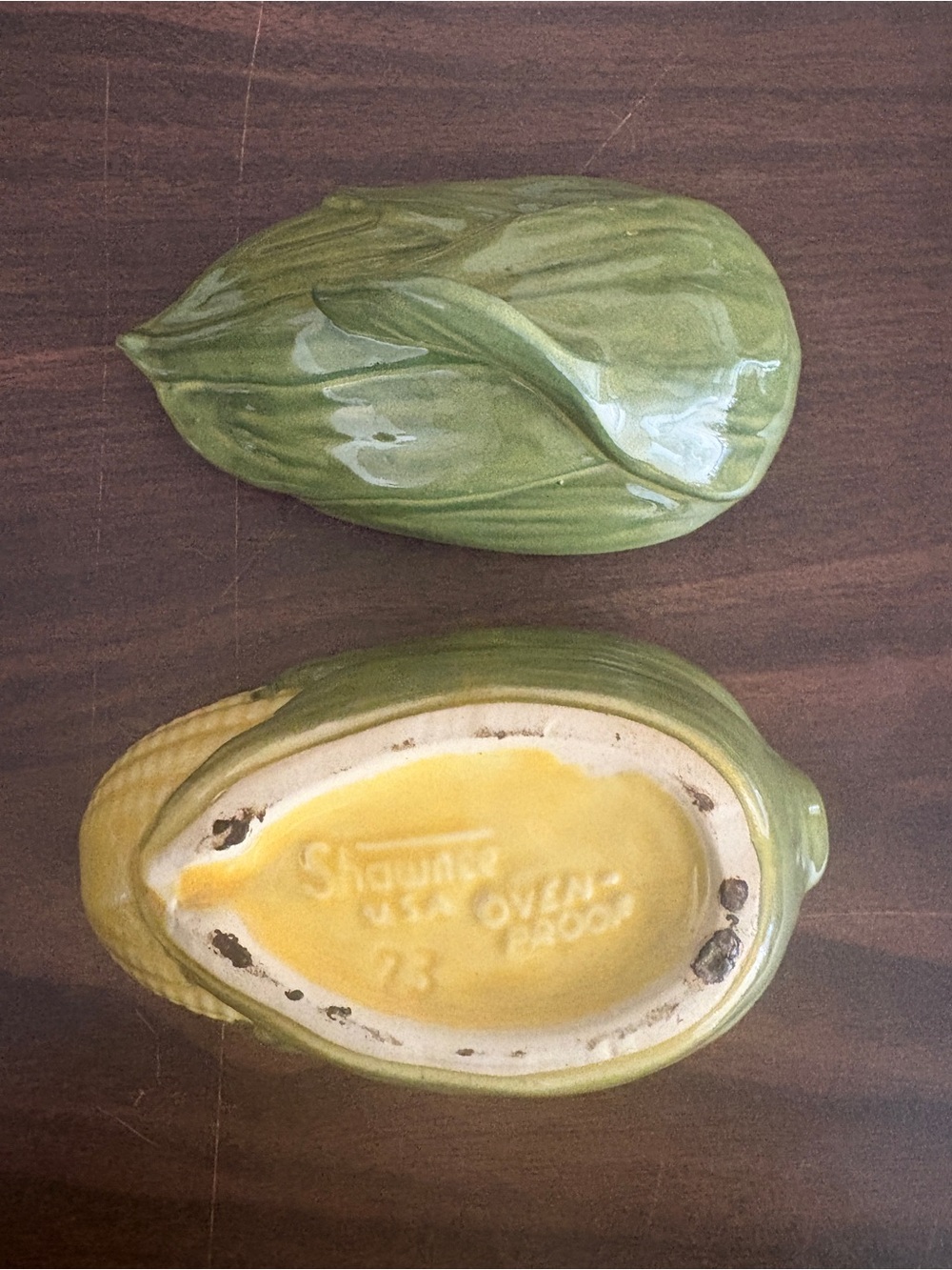 Shawnee Ceramic Corn Covered Dish #73 6 inches long
